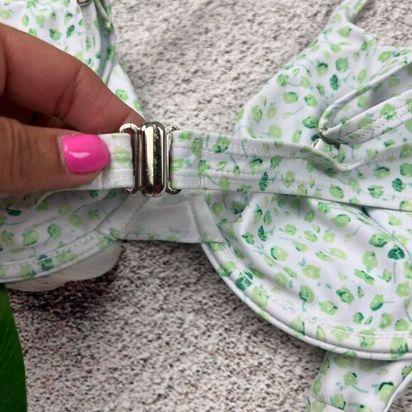 Shein green floral bikini set - Picture 5 of 9